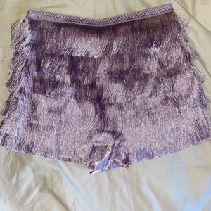 Fringe Lilac skort
